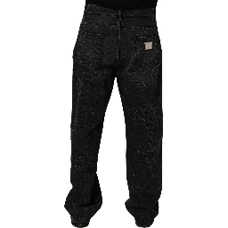Dark Gray Cotton WideLeg Oversize Denim Jeans