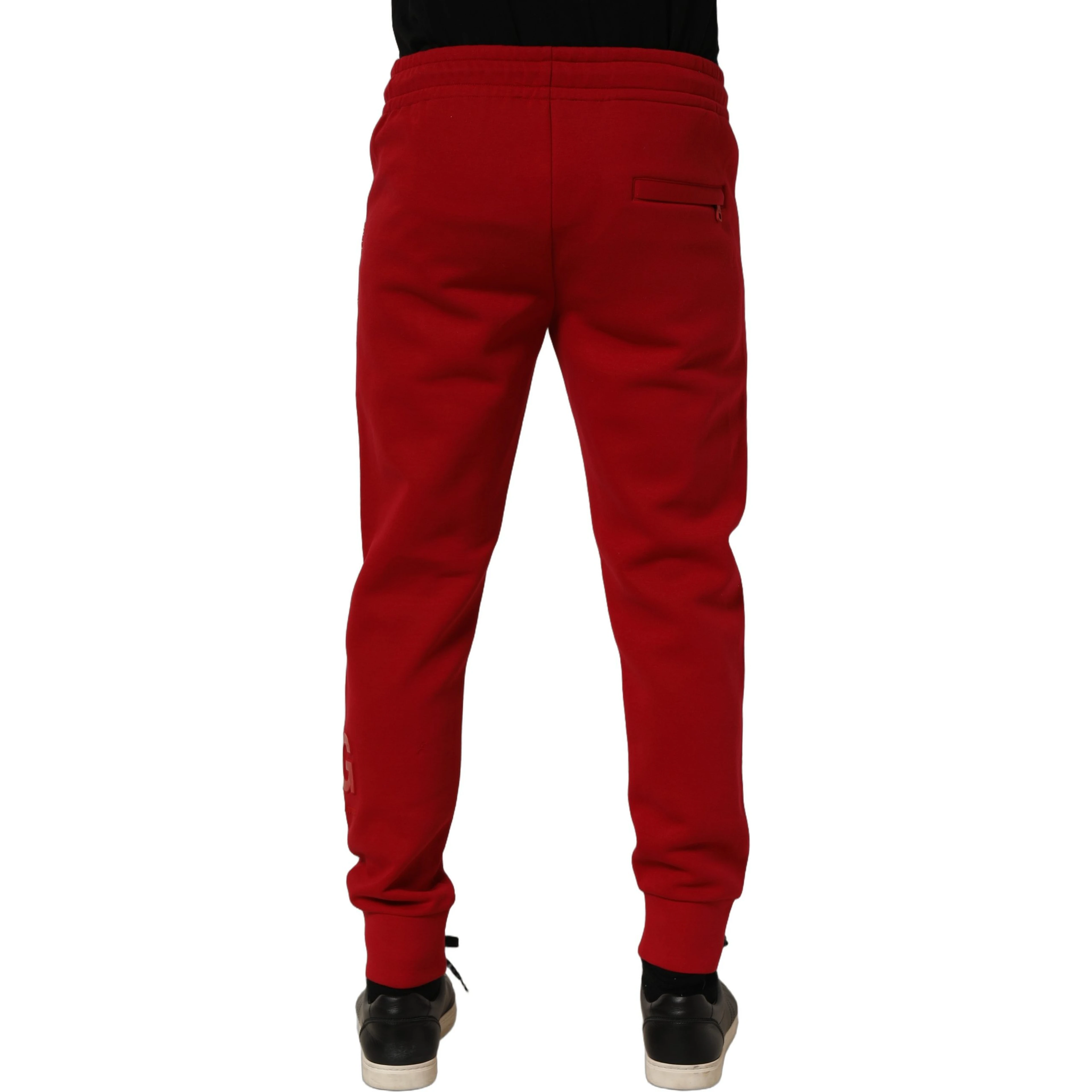 Red Cotton Drawstring Jogger Men Trouser Pants