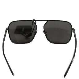 Black DG2193J Rectangular Metal Frame Eyewear Sunglasses