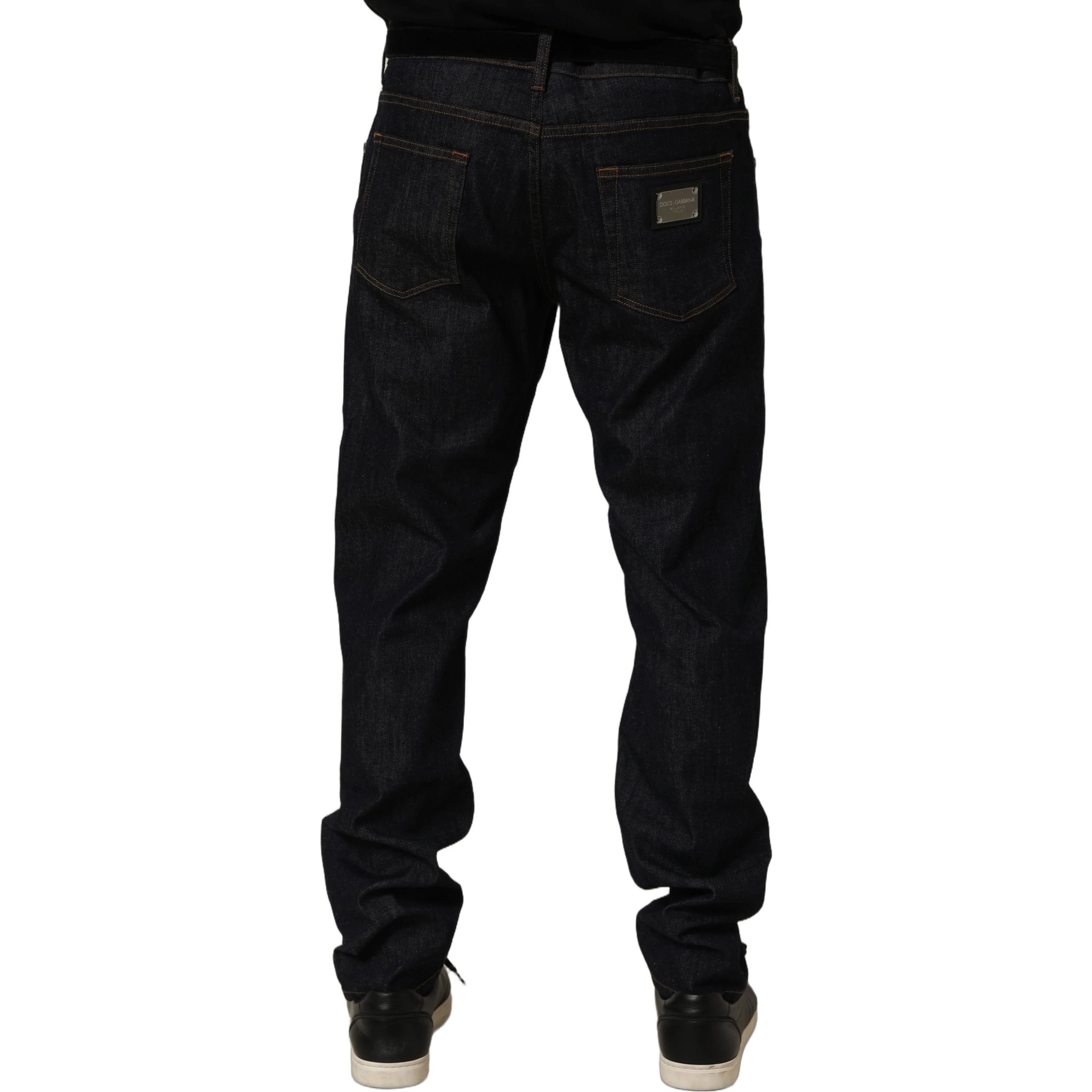 Dark Gray Cotton Slim Fit Men Denim Jeans