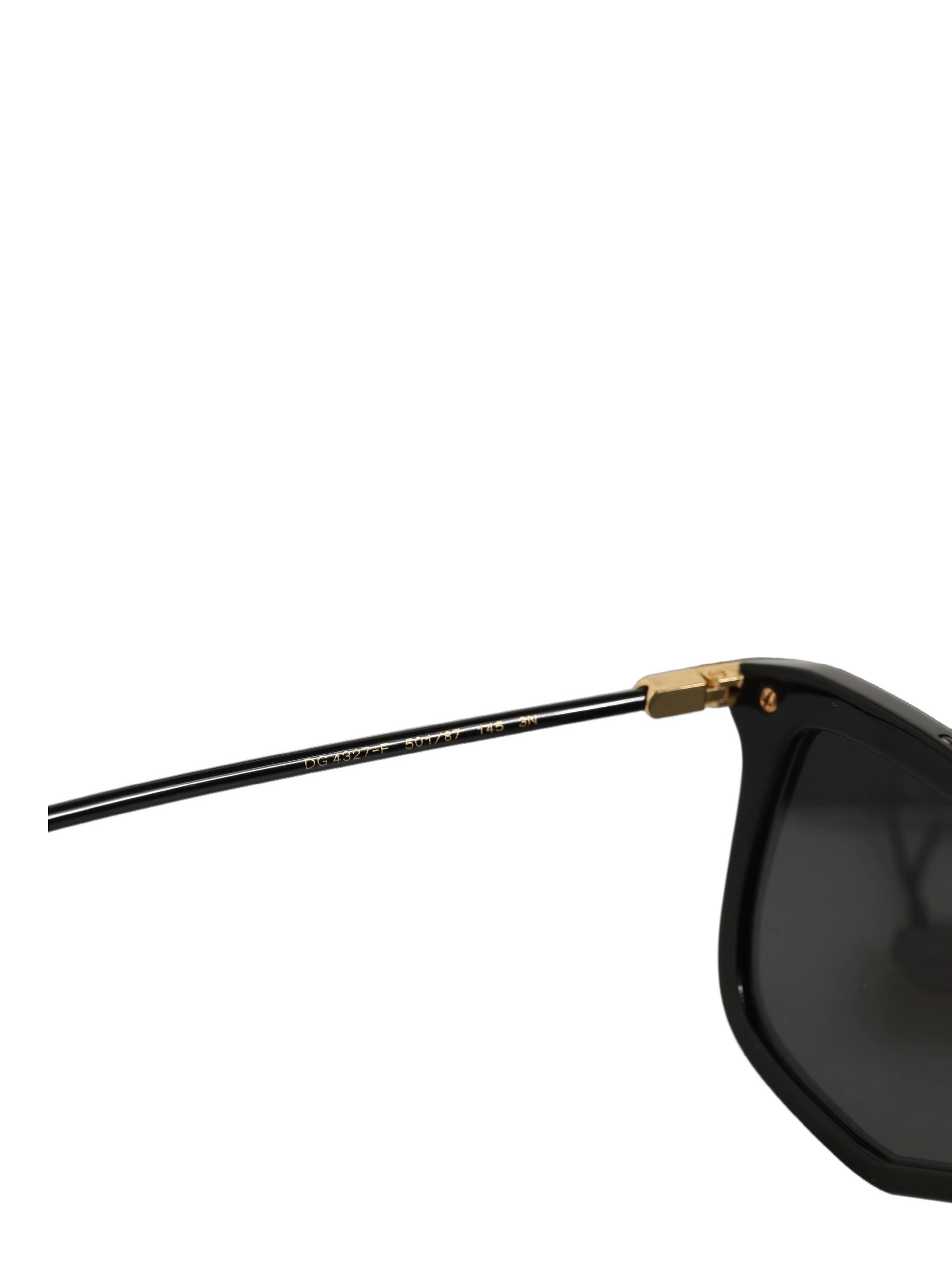 Black DG4327F Double Bridge Square Frame Sunglasses