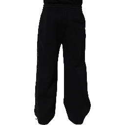 Dark Blue Relaxed Wide Leg Men Jogger Pants