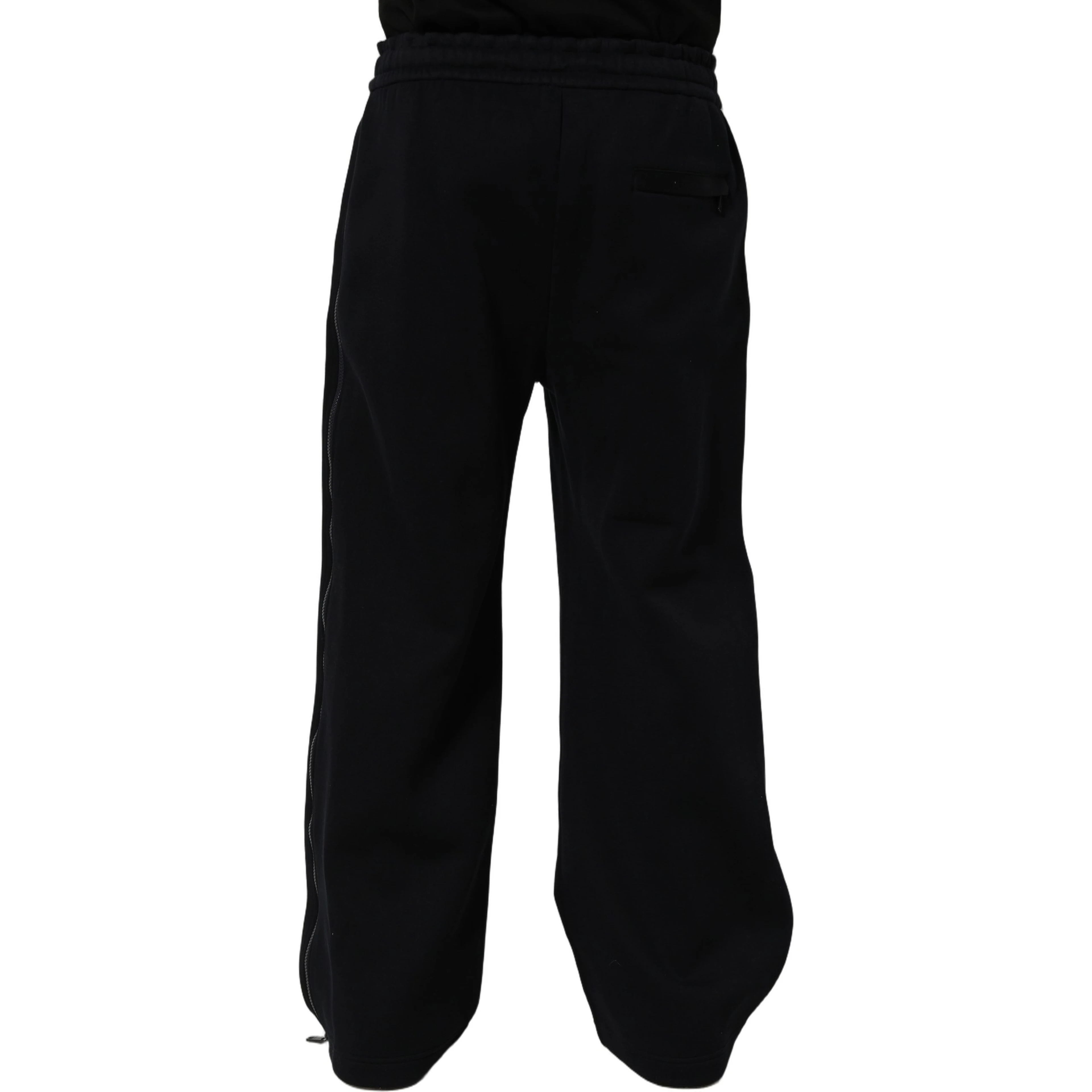 Dark Blue Relaxed Wide Leg Men Jogger Pants