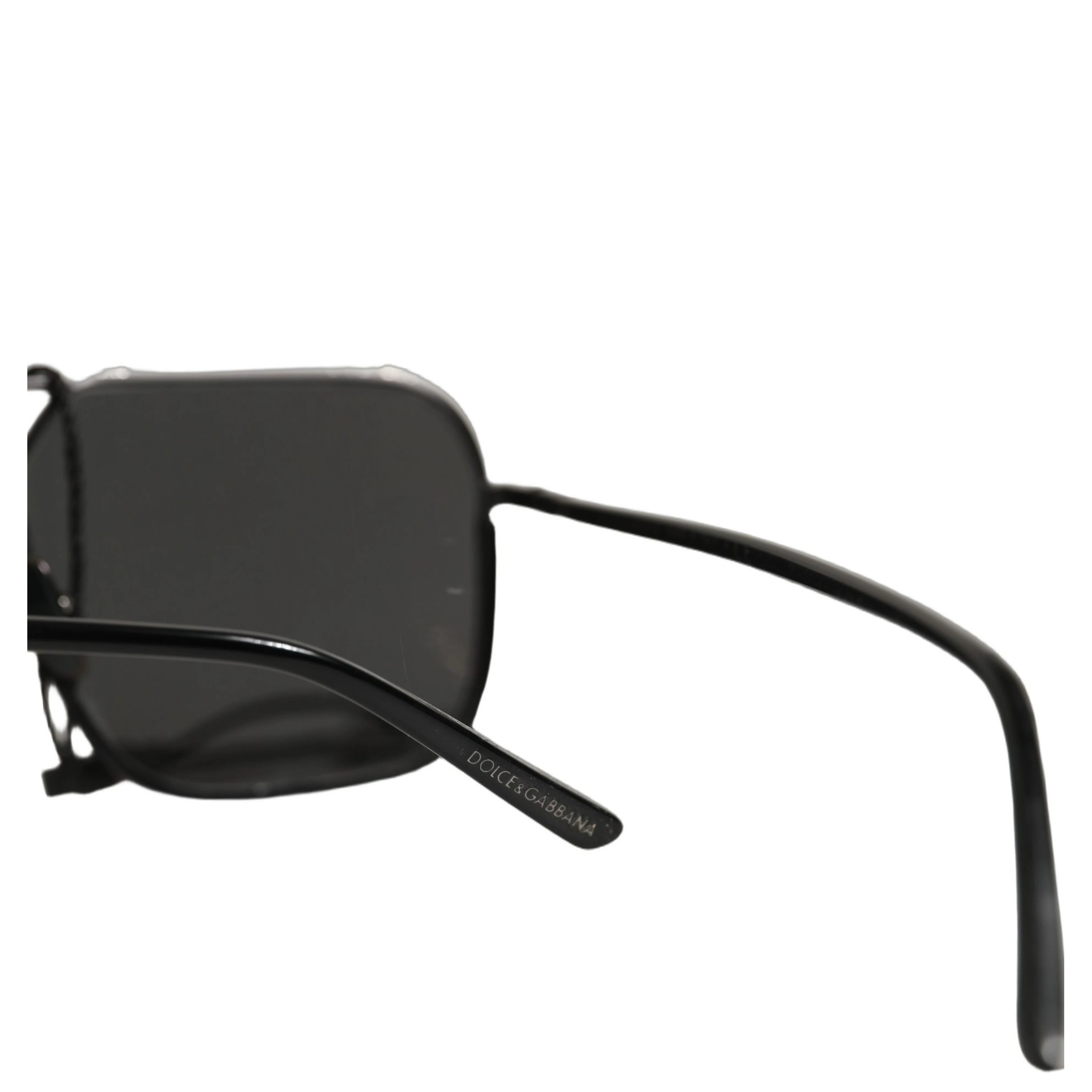Black DG2193J Rectangular Metal Frame Eyewear Sunglasses