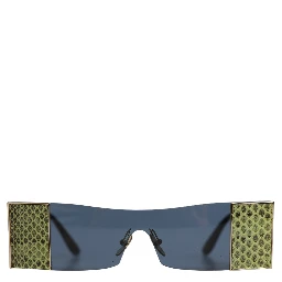 Gold Metal DG2263 Rectangle Snakeskin Frame Sunglasses