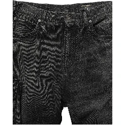 Dark Gray Cotton Baggy Cargo Men Denim Jeans