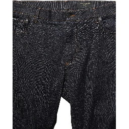 Dark Gray Cotton Slim Fit Men Denim Jeans