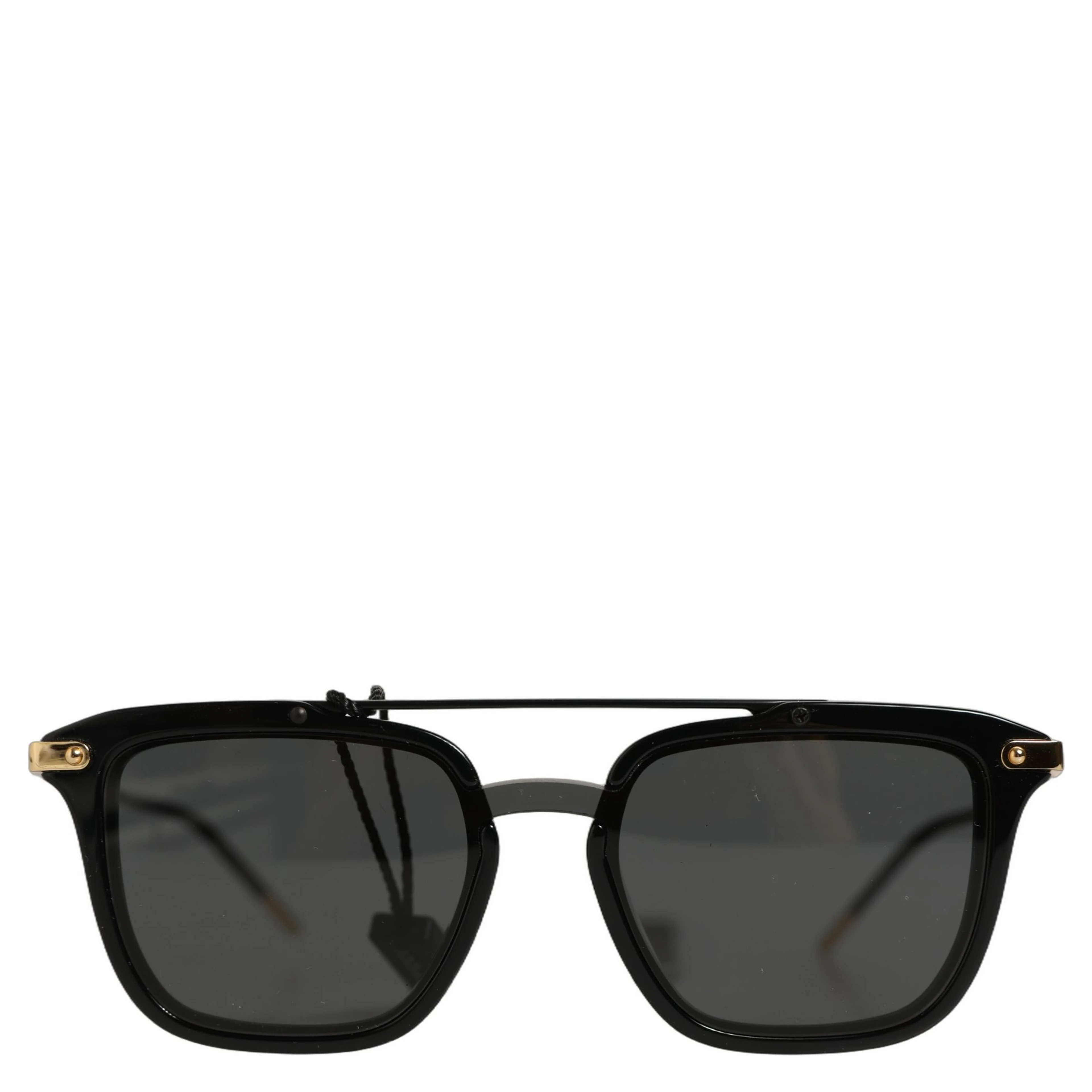 Black DG4327F Double Bridge Square Frame Sunglasses