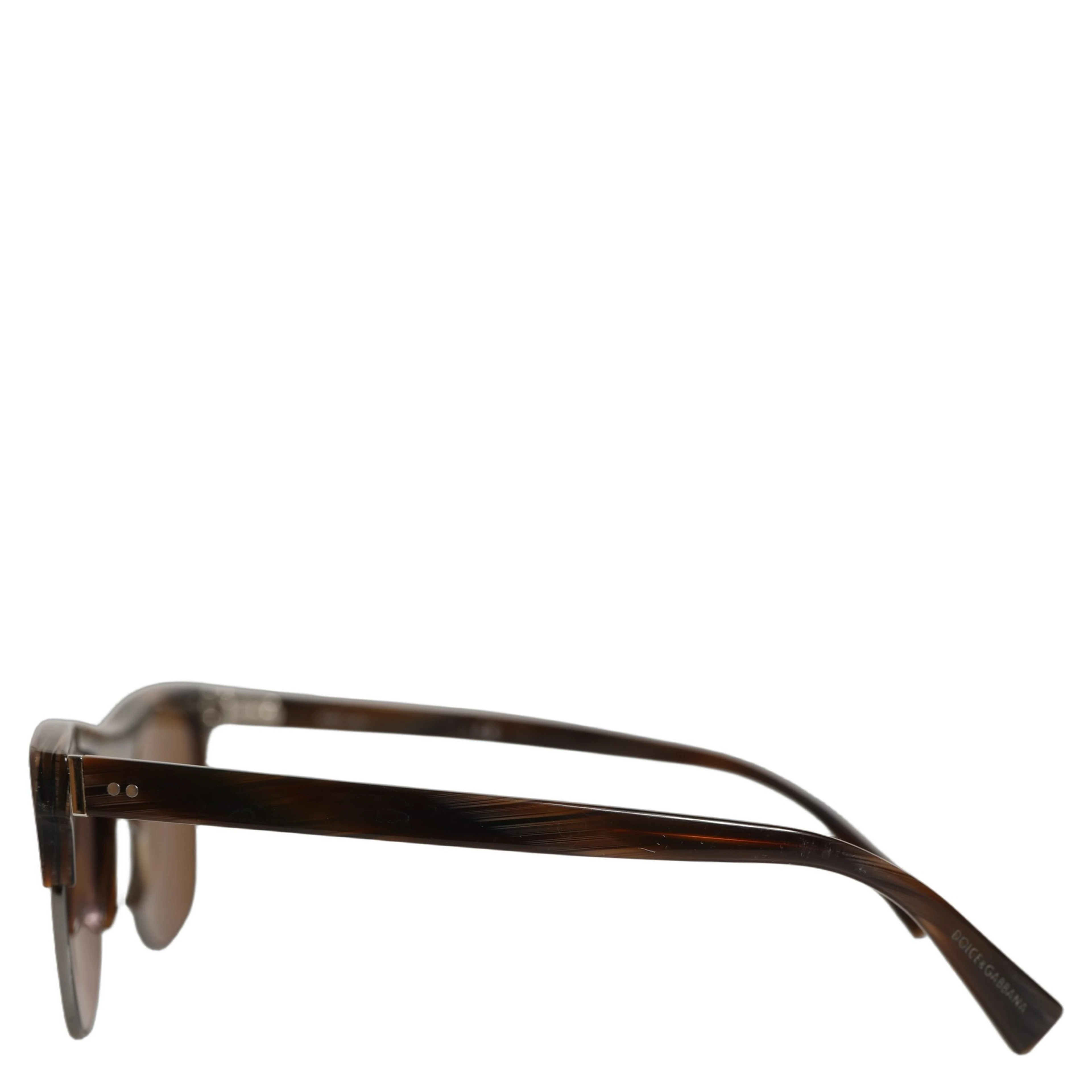 Brown DG4305 Striped Acetate Frame Eyewear Sunglasses