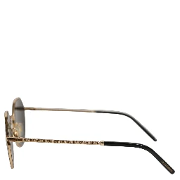 Gold Toned Metal Frame DG2286 Round Eyewear Sunglasses