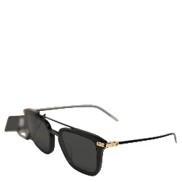 Black DG4327F Double Bridge Square Frame Sunglasses
