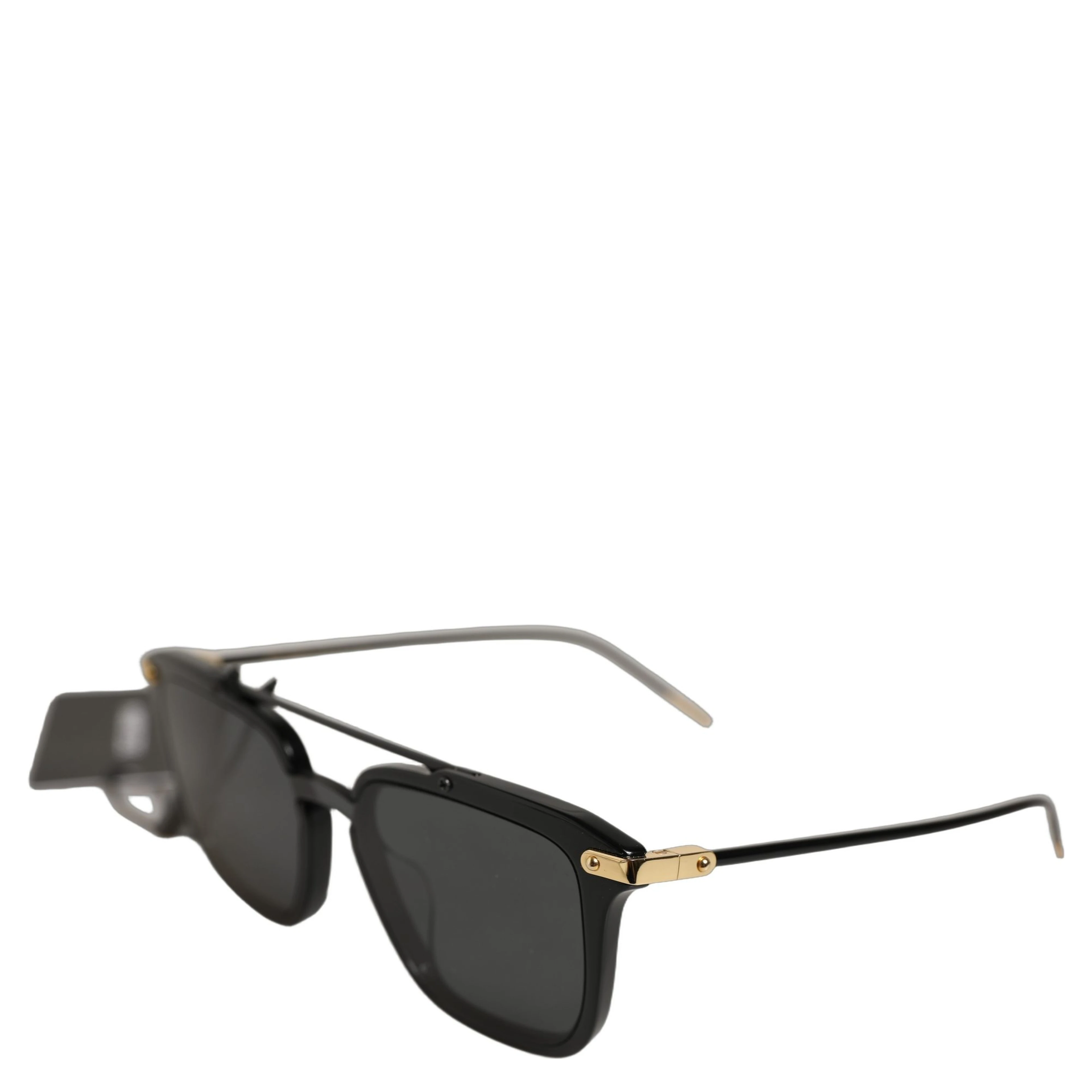 Black DG4327F Double Bridge Square Frame Sunglasses