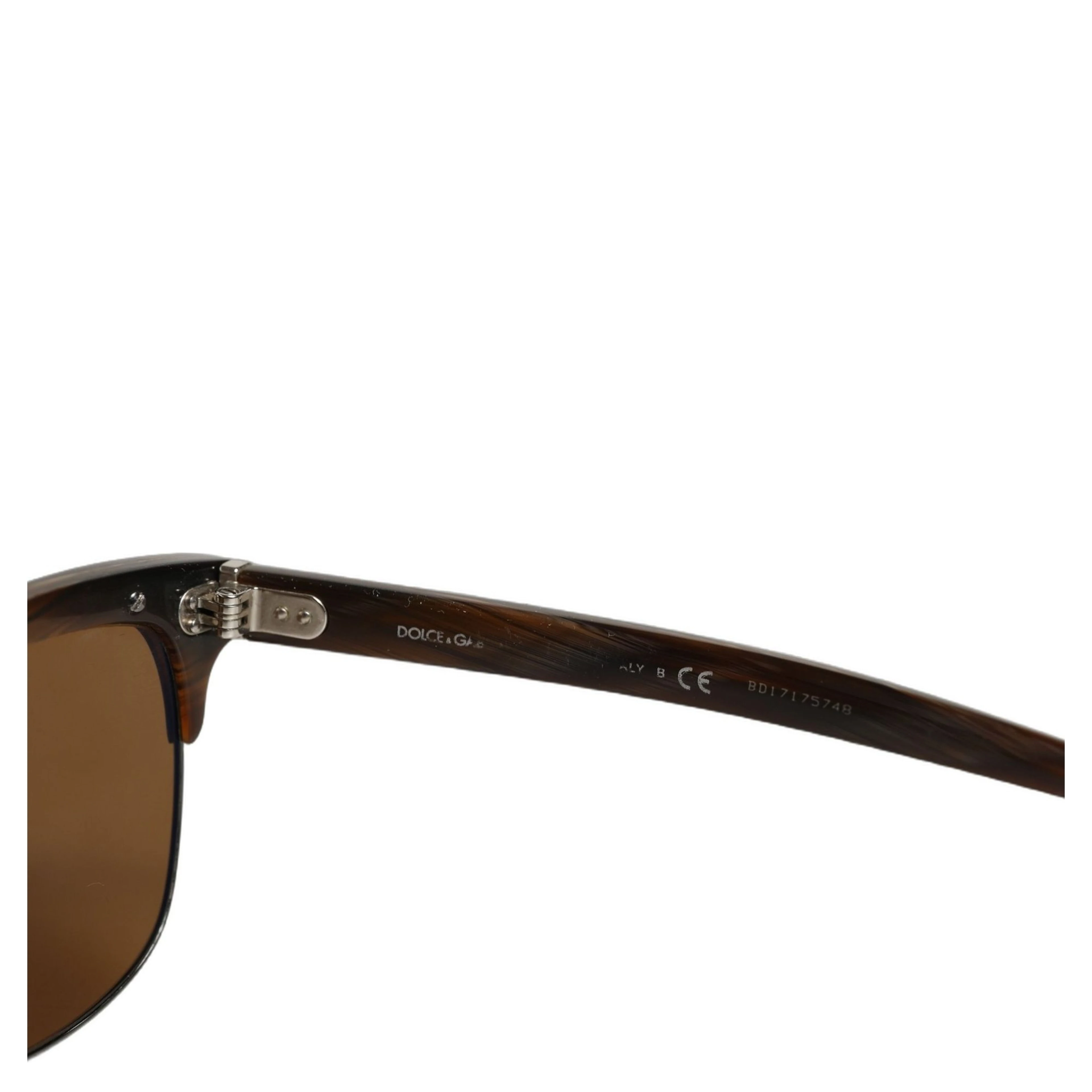 Brown DG4305 Striped Acetate Frame Eyewear Sunglasses