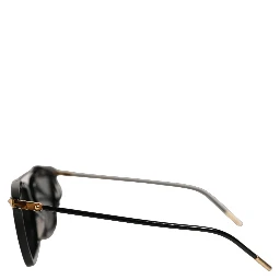 Black DG4327F Double Bridge Square Frame Sunglasses