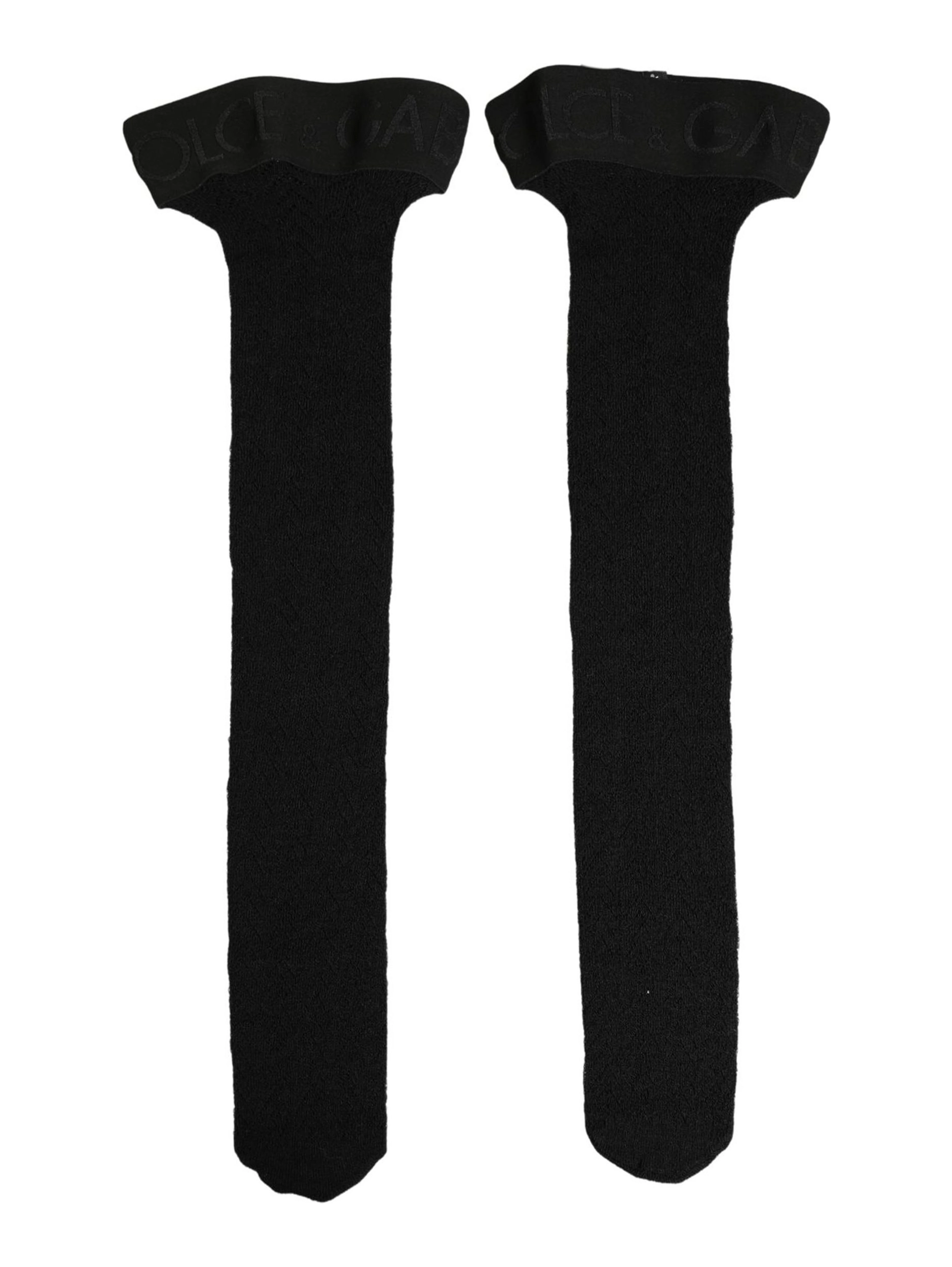 Black Wool Logo Calf Long Women Accessory Socks