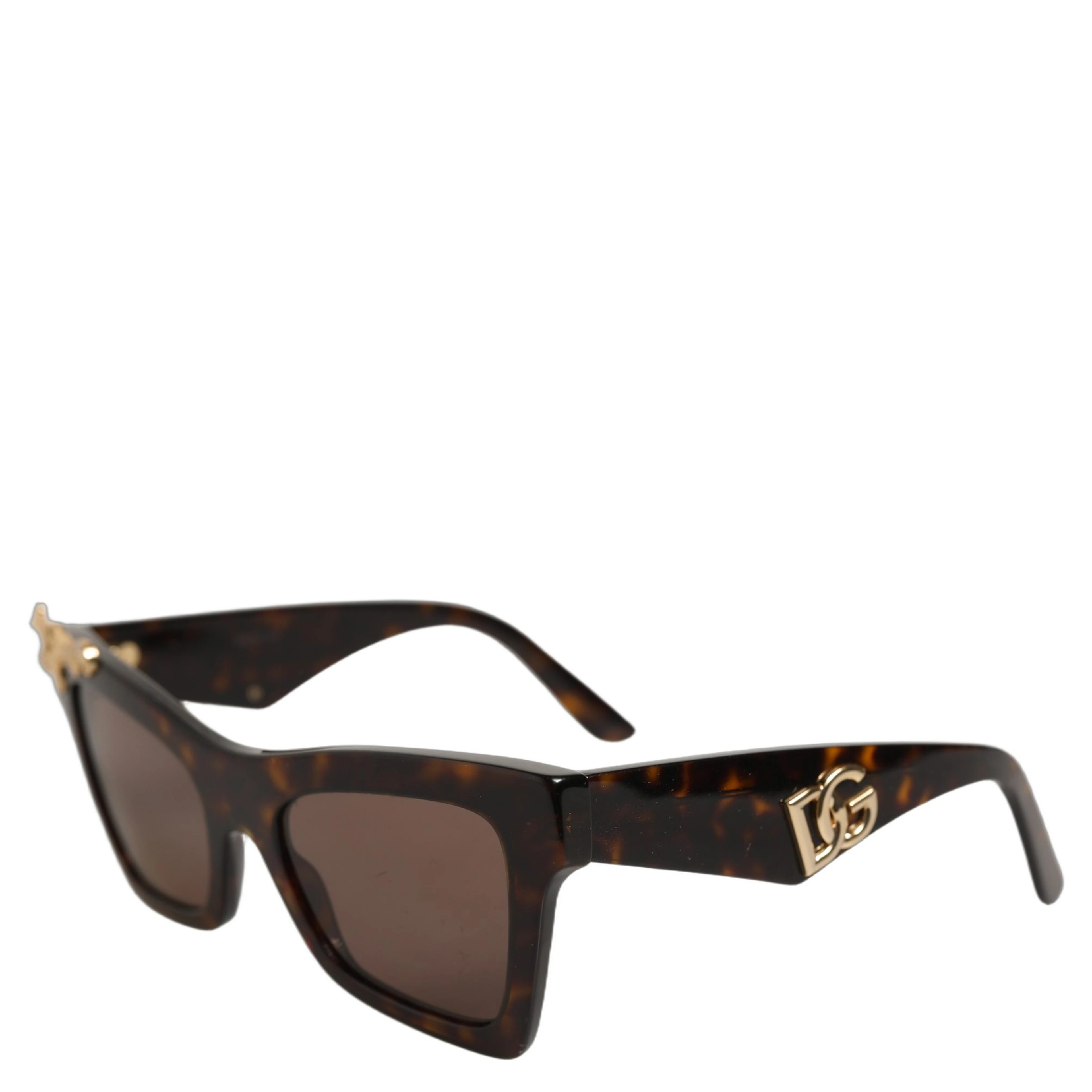 Brown DG4434 Accent Havana Acetate Frame Sunglasses