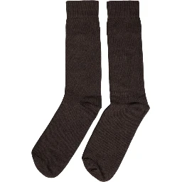 Dark Brown Cotton Over The Calf Accessory Socks