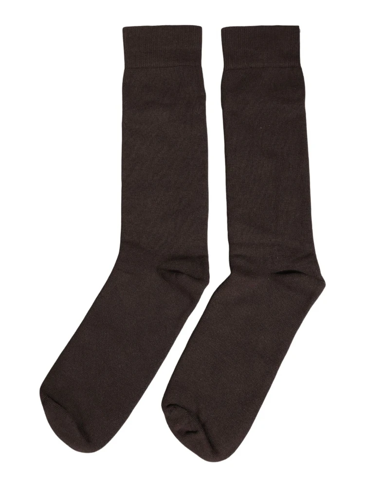 Dark Brown Cotton Over The Calf Accessory Socks