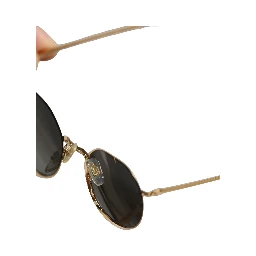Gold Toned Metal Frame DG2286 Round Eyewear Sunglasses