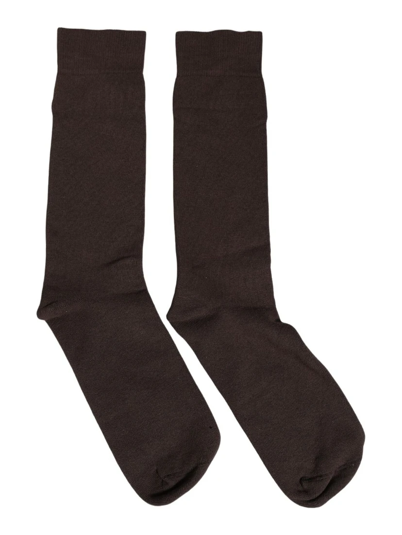 Dark Brown Cotton Over The Calf Accessory Socks
