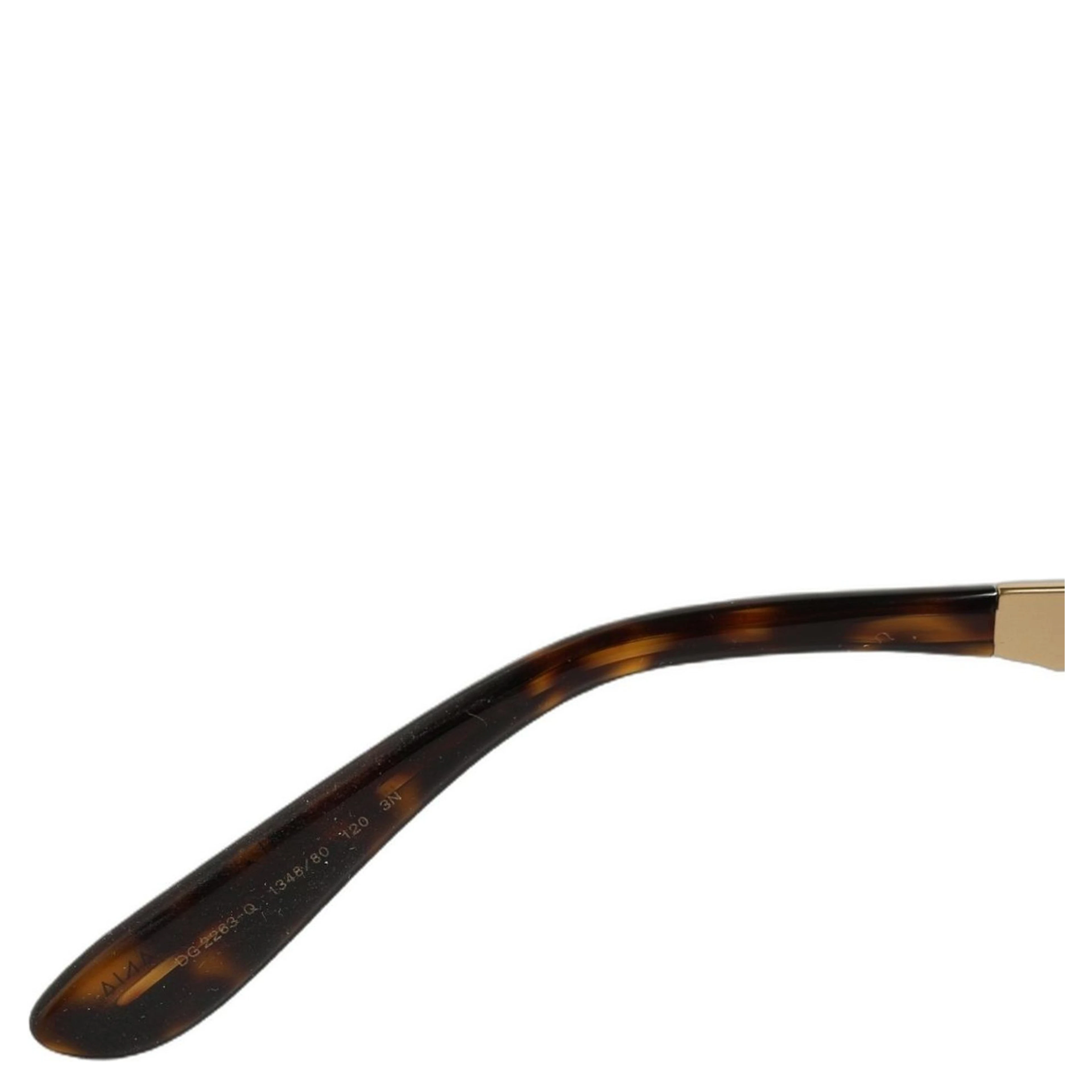 Gold Metal DG2263 Rectangle Snakeskin Frame Sunglasses