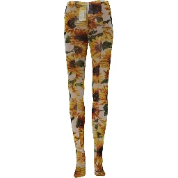 Multicolor Floral Nylon Tights Stockings Socks