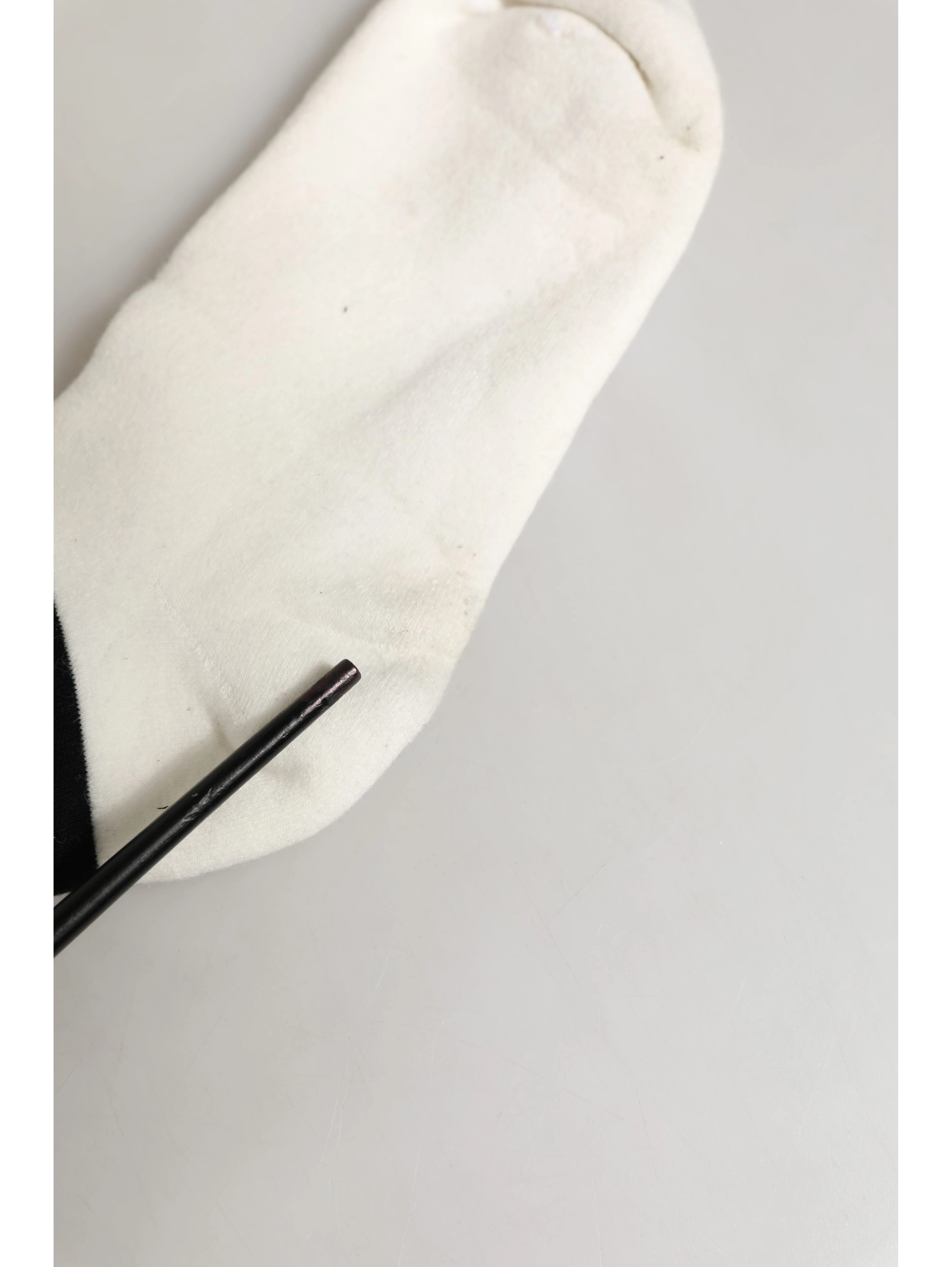 White Black Cotton Ankle Length DG Logo Socks