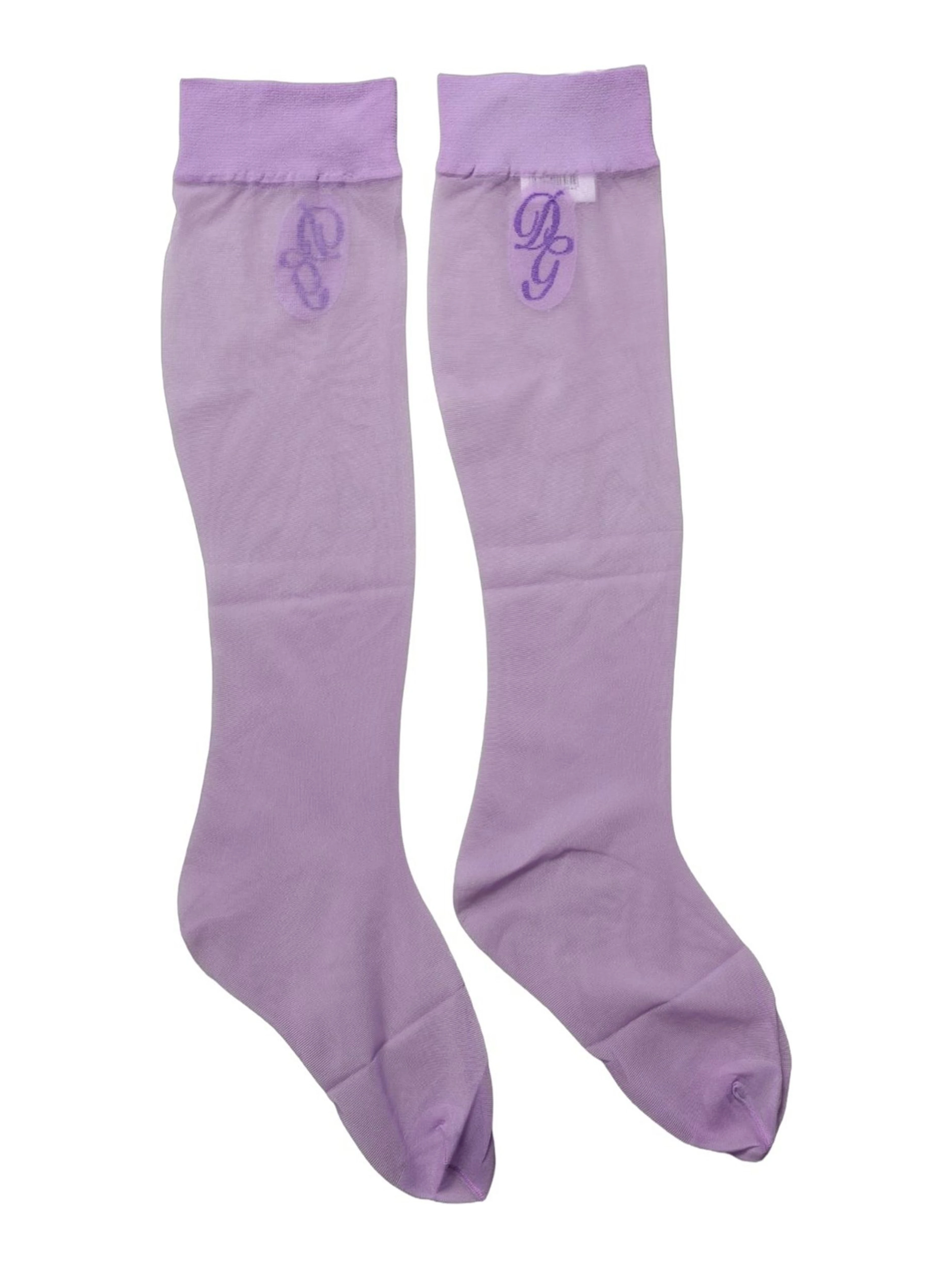 Purple Knee High Sheer Nylon Accessory Socks