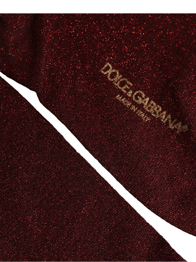 Burgundy Viscose Mid Calf Accessory Socks