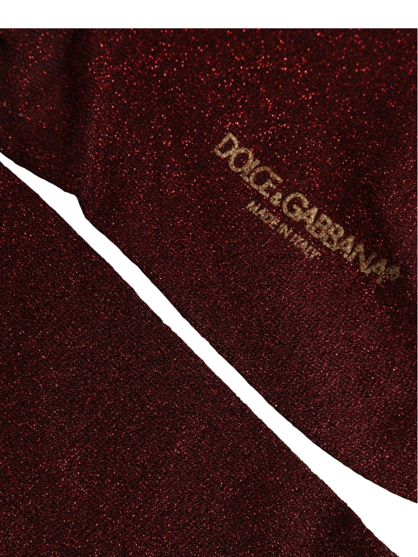 Burgundy Viscose Mid Calf Accessory Socks