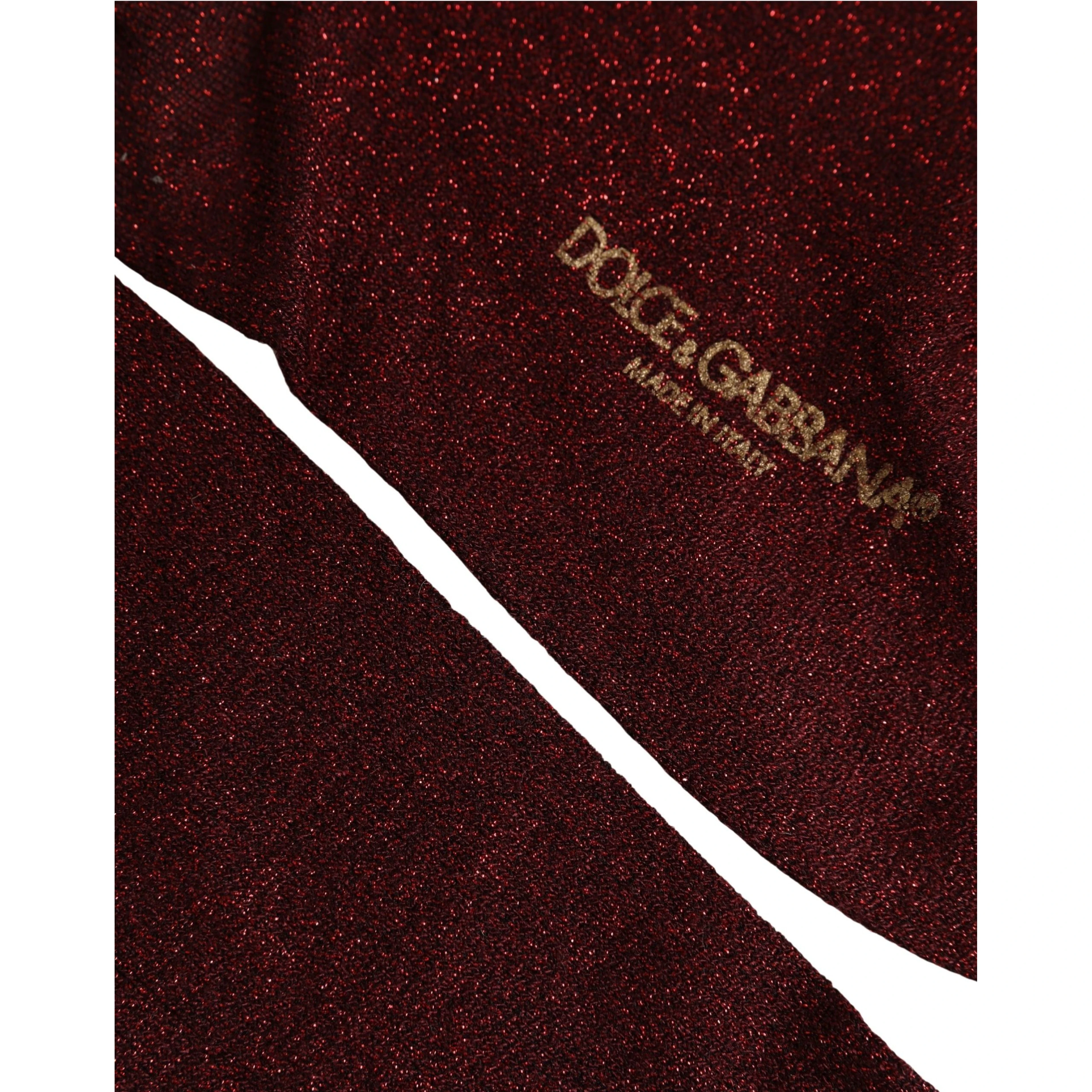 Burgundy Viscose Mid Calf Accessory Socks