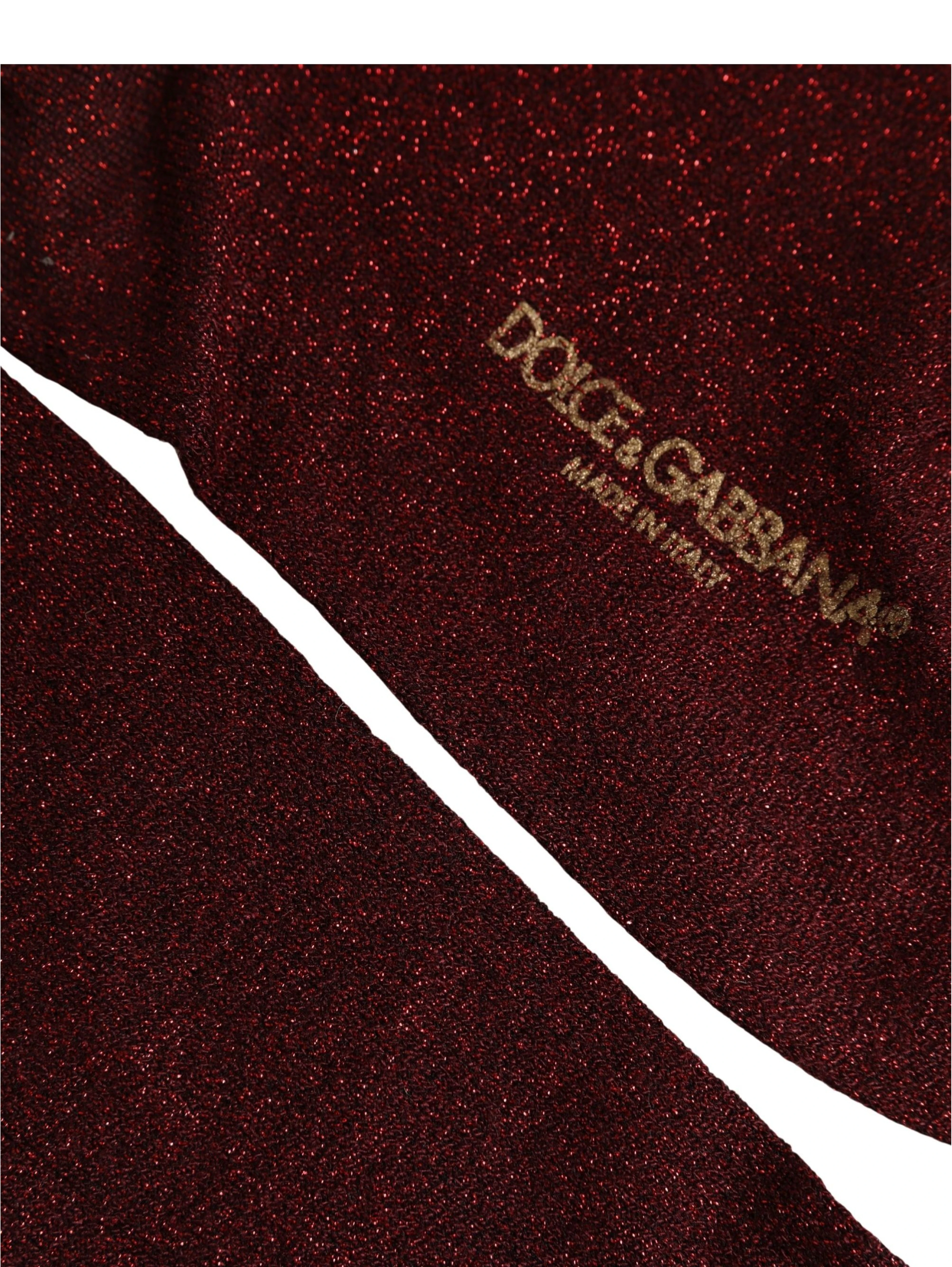 Burgundy Viscose Mid Calf Accessory Socks