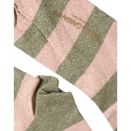 Gray Pink Stripes Mid Calf Accessory Socks
