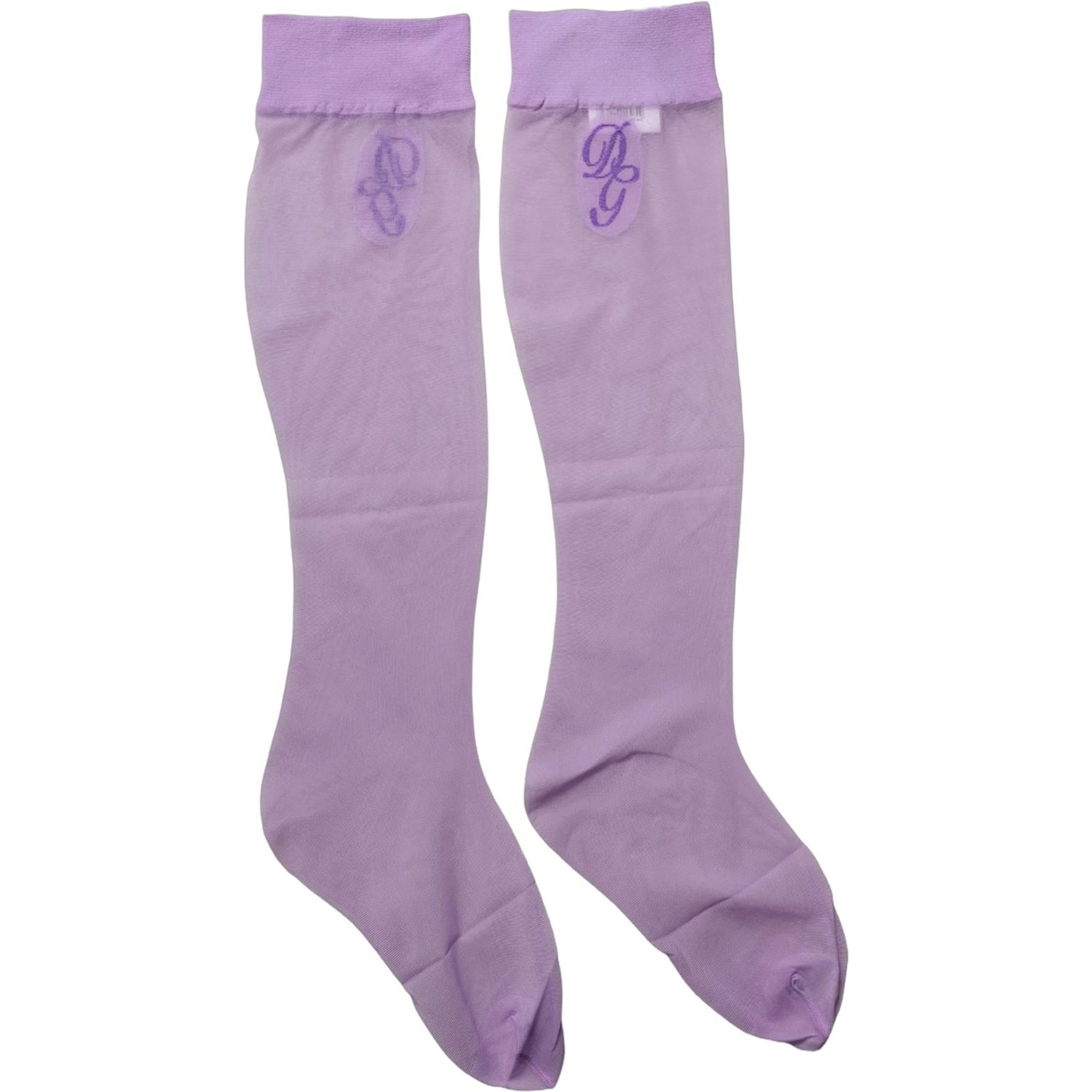 Purple Knee High Sheer Nylon Accessory Socks
