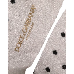 Gray Viscose Stretch Dotted Women Accessory Socks