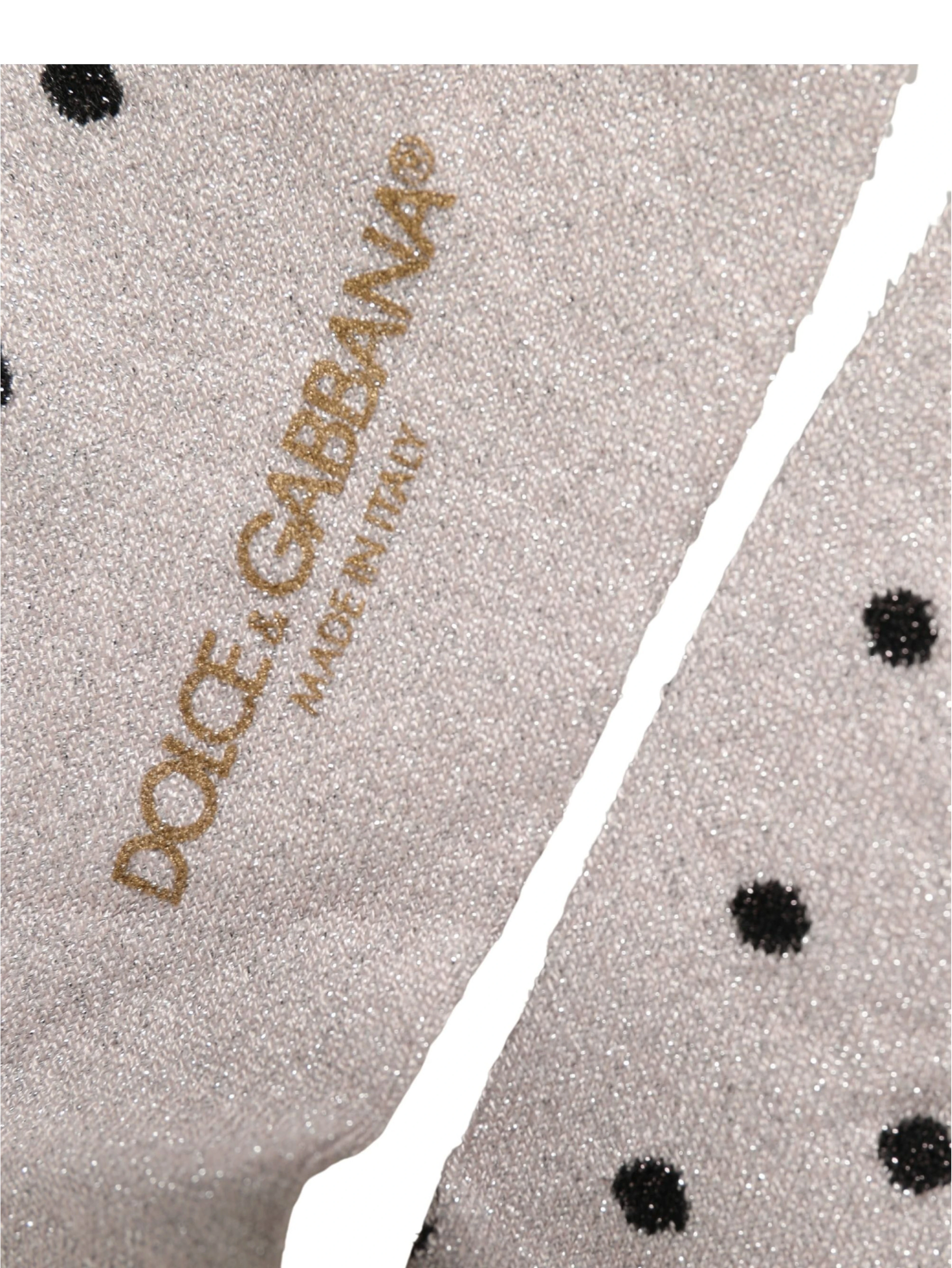Gray Viscose Stretch Dotted Women Accessory Socks