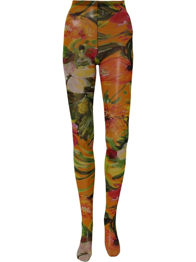 Floral Nylon Tights Stockings Multicolor Socks alternative