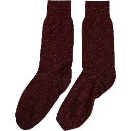 Burgundy Viscose Mid Calf Accessory Socks