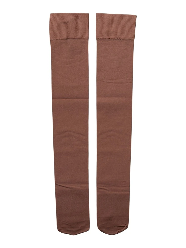 Brown Nylon Stretch Over The Calf Stockings Socks alternative