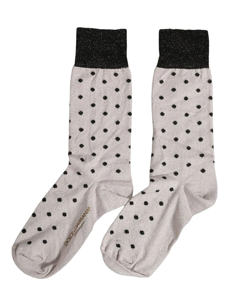 Gray Viscose Stretch Dotted Women Accessory Socks alternative