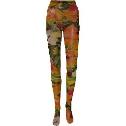 Floral Nylon Tights Stockings Multicolor Socks