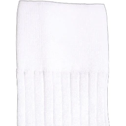 White Cotton Ribbed Logo Over The Calf Women Socks