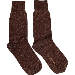 Dark Brown Viscose Mid Calf Accessory Socks