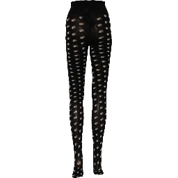 Black Polka Dot Fishnet Pantyhose Stockings Socks
