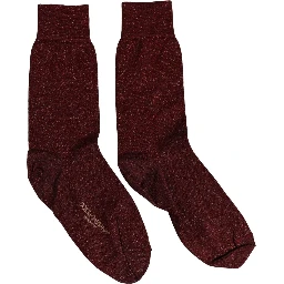 Burgundy Viscose Mid Calf Accessory Socks