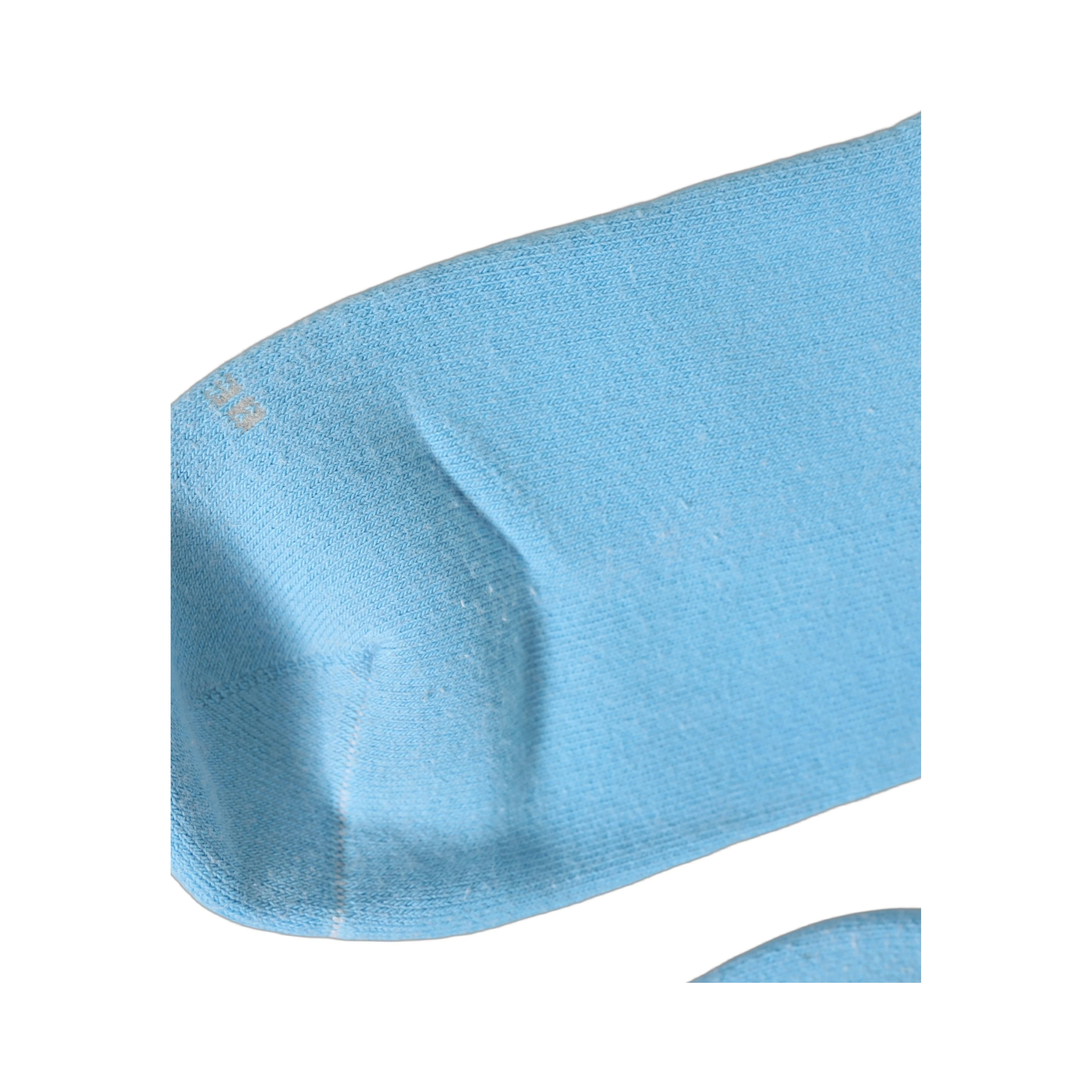 Light Blue Cotton Ribbed Mid Calf Accessory Socks