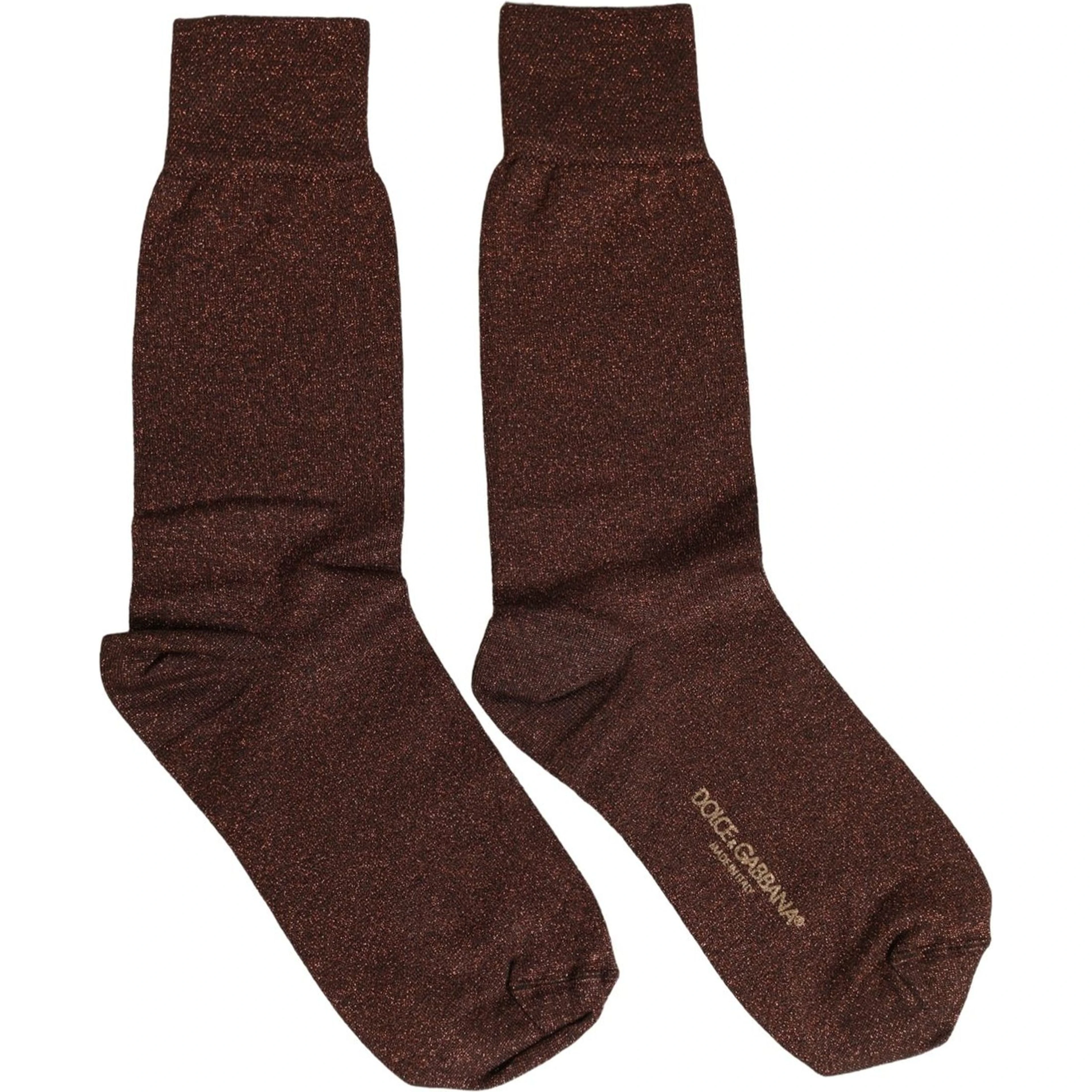 Dark Brown Viscose Mid Calf Accessory Socks