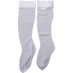 White Knee High Sheer Nylon Accessory Socks