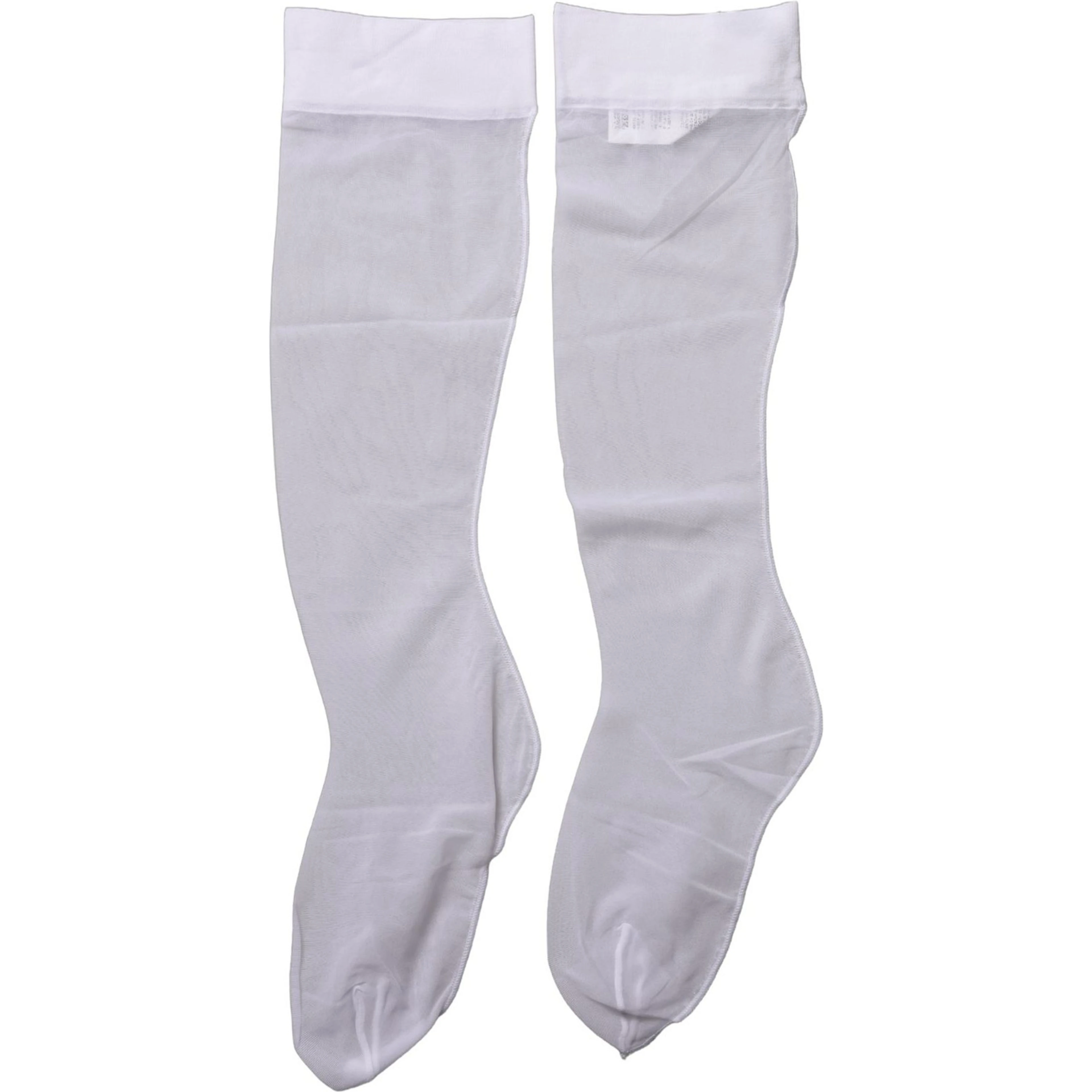 White Knee High Sheer Nylon Accessory Socks