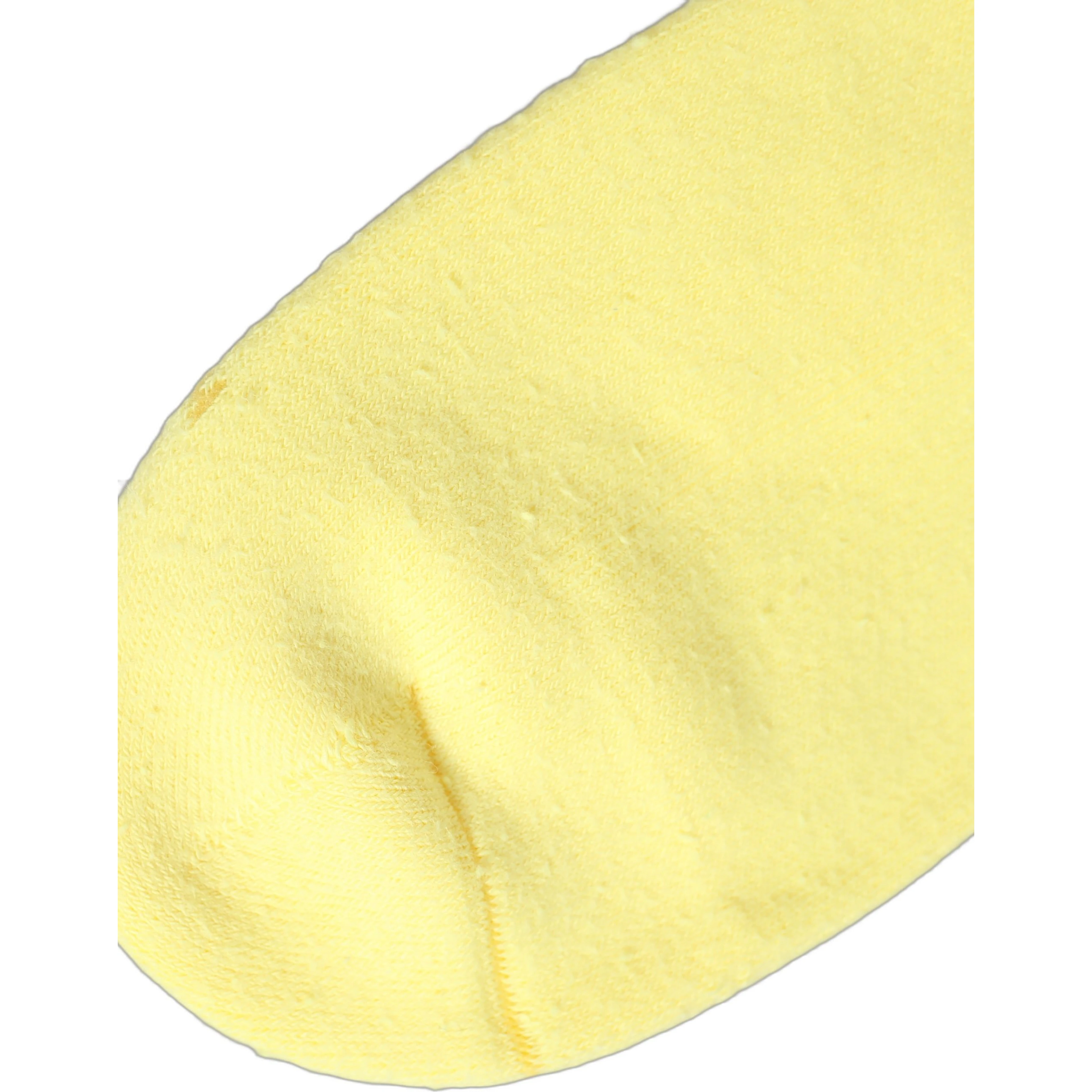 Yellow Cotton Ribbed Mid Calf Women Accessory Socks